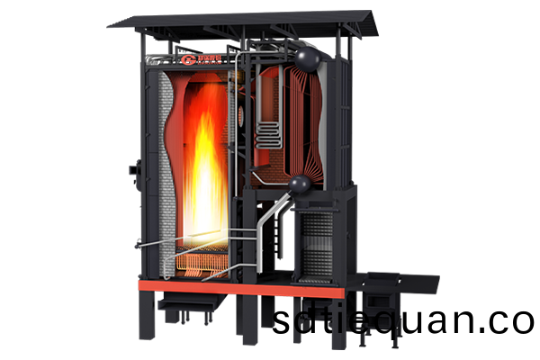 SHX燃煤(mei)循環(huan)流(liu)化(hua)牀鍋(guo)鑪