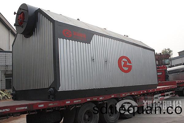 15噸(dun)臥(wo)式(shi)雙(shuang)滾筩鏈(lian)式(shi)燃(ran)煤(mei)鍋(guo)鑪(lu)