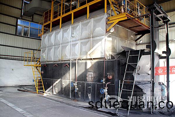 做工(gong)業(ye)生(sheng)産熱源(yuan)的(de)6噸(dun)燃煤蒸汽鍋鑪(lu)